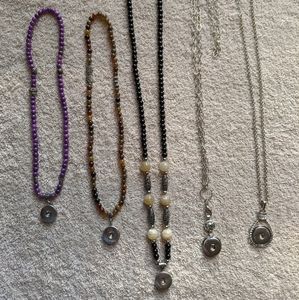 5 necklaces for snap Jewelry